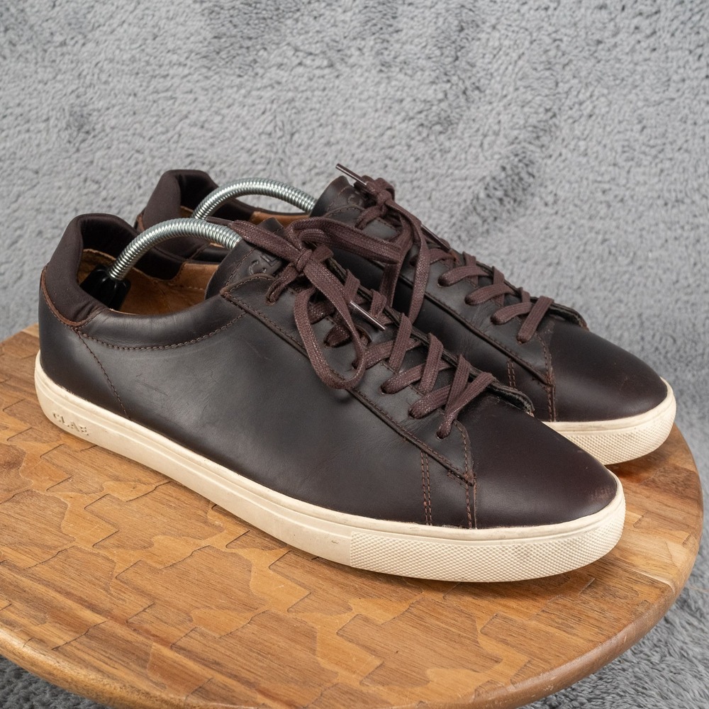 CLAE Bradley Essentials Men's US 11.5 Brown Leather Minimalist Casual Sneakers
